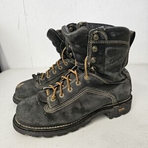 Danner Quarry Black Leather Safety Toe Work Boots